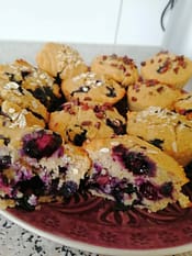 Muffin blaubeeren heidelbeeren vegan pflanzlich ölfrei