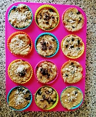 Muffinteif pflanzlich vegan in Formen