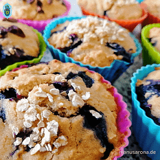 Rezept: Blaubeermuffin vegan pflanzlich