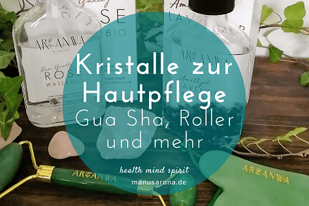 Kristalle Hautpflege GuaSha Jaderoller Edelstein-Rosenwasser