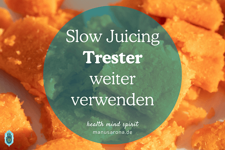 Slow Juicing Trester verwenden nicht wegwerfen