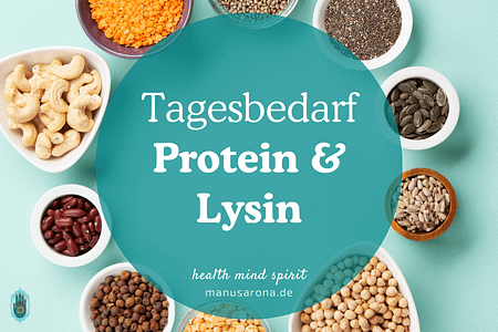 Tagesbedarf Protein + Lysin Vegetarier